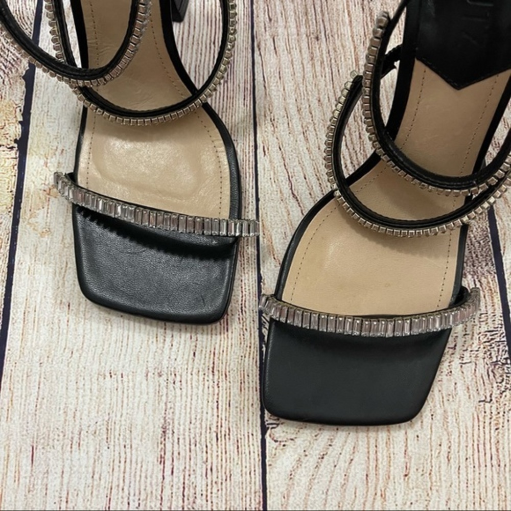 SCHUTZ Black and Silver Sculptural Heels - Picture 9 of 10